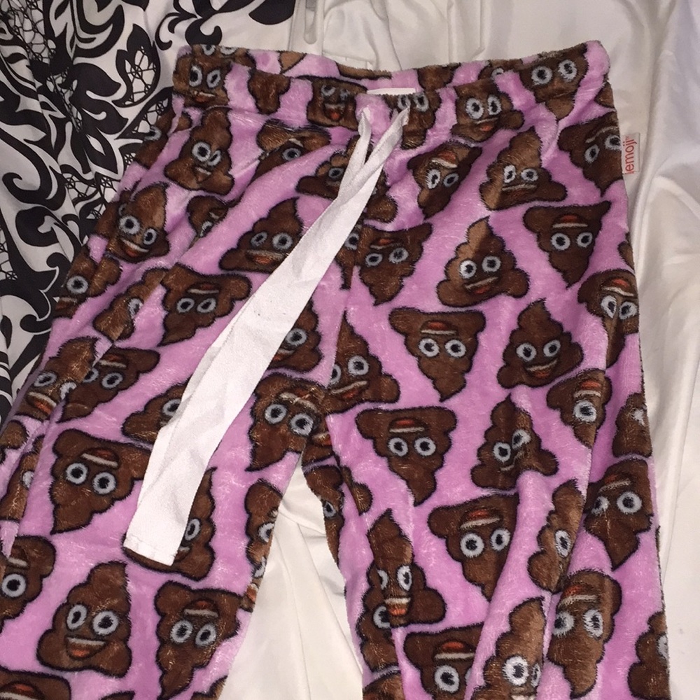 Emoji fuzzy pants!